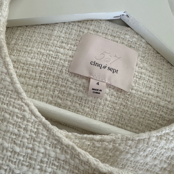 Cinq à Sept Randi Tweed Rhinestone-Button Jacket - Picture 5 of 7